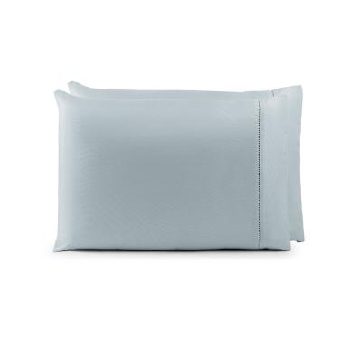 Imagem de Par de Fronhas 70cm x 50cm 2 Peças Laura  Toque Percal 200 Fios 100% Poliéster - Cinza