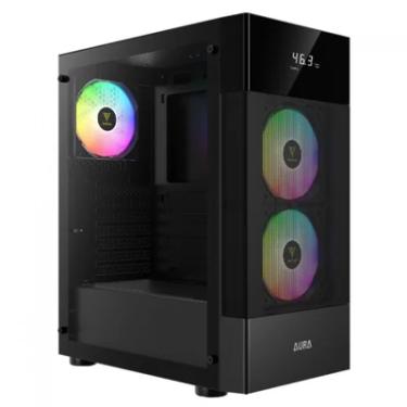 Imagem de Gabinete Gamer Gamdias Aura Gc5 ARGB, Mid-tower, Vidro Temp, 3 Fans, Black - Aura Gc5 ARGB Bk