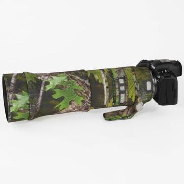 Imagem de CHASING BIRDS Revestimento de lente impermeável camuflado para Canon EF 100-400 mm F4.5-5.6 L é capa protetora de lente à prova de chuva II USM (camuflagem de folha verde, com extensor EF 2.0X III)