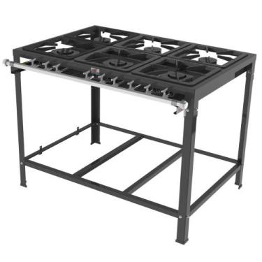 Imagem de Fogão Progás 3 Queimadores Simples e 3 Duplos PMSD-63 G2