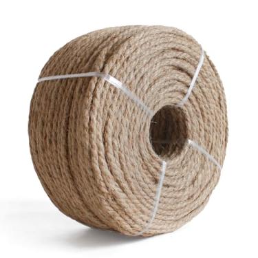 Imagem de MERIANE 6Mm 328 Pés Natureza Juta Barbante, Corda de Juta para Gato Arranhador Poste Diy Artesanato Jardinagem Pacote Decoração para Casa