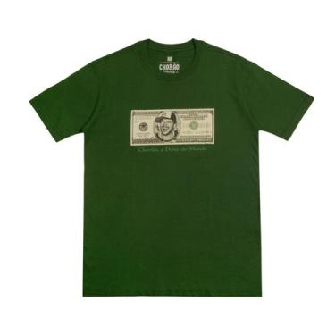 Imagem de Camiseta Charlie Brown Nadando com Tubarões - CBJ, Masculino, M, Verde
