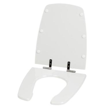 Imagem de Assento Poliéster Laminado Handicapped Branco Tampa para Vaso Celite -
