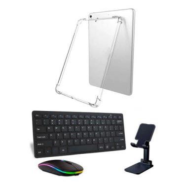 Imagem de Teclado + Mouse Bluetooth + Suporte+ Capa Tpu Para iPad 9 - NoBrand, P