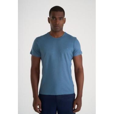Imagem de Camiseta Manga Curta Slim Malha Linho - Docthos, 038 petroleo, G