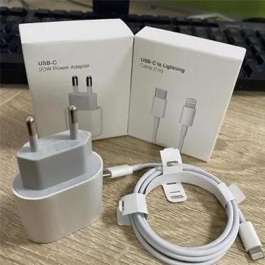 Imagem de Carregador Novo Completo UsbC 20W Turbo CompatÍvel Iphone11,12,13,14,P