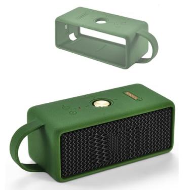 Imagem de Ferbao Capa Emberton III, capa de silicone para alto-falante Bluetooth Marshall Emberton III, capa protetora para transporte de viagem compatível com Marshall Emberton III (verde)
