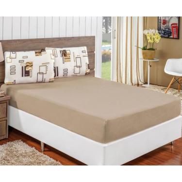 Imagem de Jogo De Lençol Elástico Casal Queen 3 Peças 100% Algodão Quality - Bia
