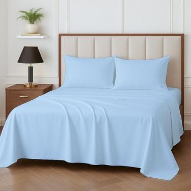 Imagem de Rajlinen Jogo de lençol solteiro - roupa de cama de luxo ultra macia, luxuoso conjunto de lençóis de microfibra, resistente a rugas, lençol com elástico profundo de 38 cm, refrescante e respirável