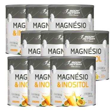 Imagem de Kit 9x Magnésio Inositol 210g - Bodyaction (9x Potes, Maracuja)