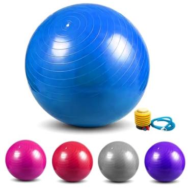 Imagem de Bola Pilates Yoga Fitness 55 Cm C/Bomba Abdominal Ginastica (Roxo)