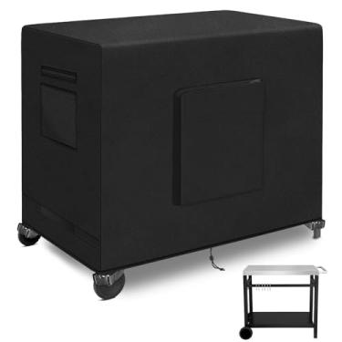 Imagem de Kovshuiwe Capa De Mesa Para Área Externa 33,8" Lx 17,3" L 32" A Carrinho Jantar, Capas Churrasqueira Aço Inoxidável