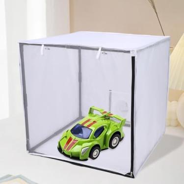 Imagem de Hilitand Cabine de Tinta Spray Com Tela de Malha Portátil de Pintura Portátil Tenda para Estúdio de Garagem Pátio 75x75x75cm Dobrável