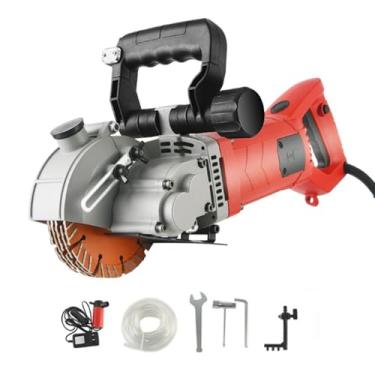 Imagem de Generic Cortador De Concreto Wall Chaser 110V, Máquina Corte E Ranhuras, Com Lâmina Serra 5X5", Mira Infravermelha Bomba D'Água, Tijolo À Prova Poeira, Profundidade/Largura Máxima 42 Mm