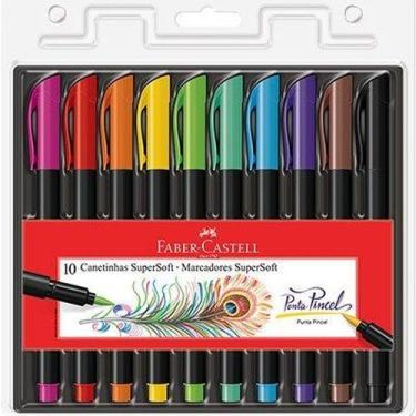 Imagem de Caneta brush supersoft - brush 10 cores - FABER-CASTELL