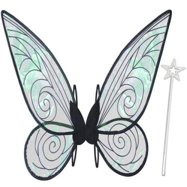 Imagem de Fantasia Fairy Wings para adultos e meninas de quescu (Black)