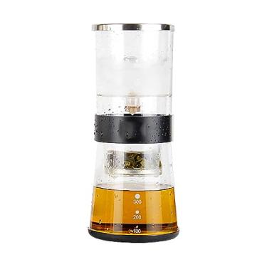 Imagem de Conjunto de cafeteira Drip Cold Brew em aço inoxidável e materiais de vidro para escritório em casa, jarra de cafeteira com taxa ajustável