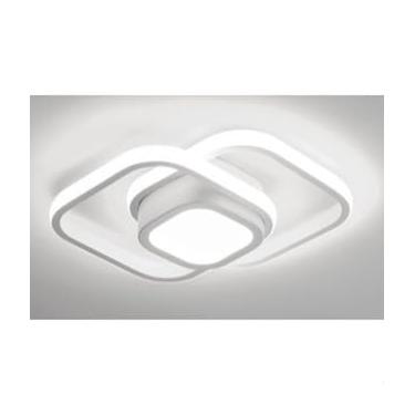 Imagem de Luminária de Teto Pendente LED Moderna 3 Cores Lustre Espiral Plafon para Sala, Quarto, Cozinha e Corredor – Design Criativo e Durável(Branco (C1))