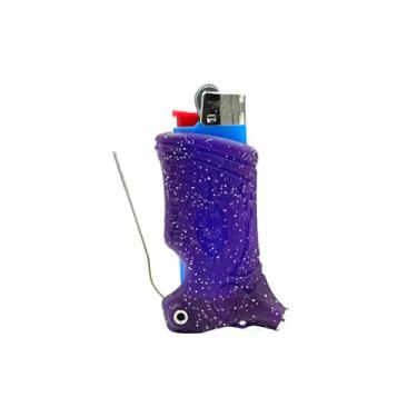 Imagem de Toker Poker - Mini estojo de isqueiro Bic Multi Tool, Sparkles Collection - Ferramenta com tudo incluído para acampamento e outros (roxo)