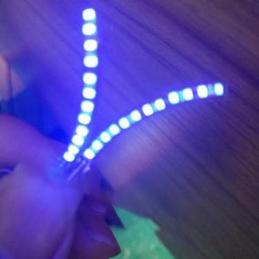 Imagem de Cílios Postiços Com Luz LED À Prova D'água, Brilhantes, Luminosos, Uni