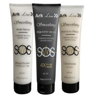 Imagem de Linha Sos Shampoo Regulador+Shampoo Repair+ Máscara Repais - Ark line