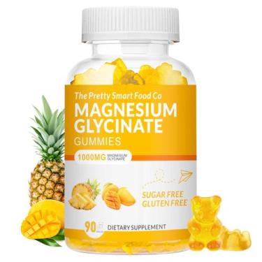 Imagem de Suplementos: Gomas de glicinato de magnésio Pretty Smart Food Co. 1000