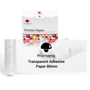 Imagem de Papel adesivo térmico Phomemo transparente 77mm para impressora M03