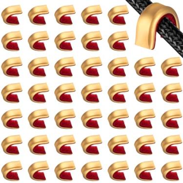 Imagem de Gejoy 40 peças Nock Points Archery String Nocking Points Bow String Buckle Clip para arco composto e recurvo (vermelho)
