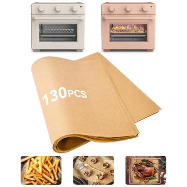 Imagem de 130 peças de forros de fritadeira a ar descartáveis, compatíveis com o forno bella Air Fry, folhas de papel manteiga para fritura a ar, assar, assar, torradeira, acessórios para forno