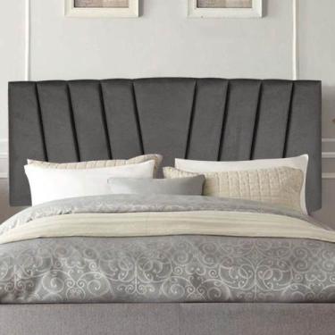 Imagem de Painel Estofada Bélgica 195cm King Size Para Cama Box Quarto Suede Cin