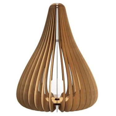 Imagem de Luminária De Chão Romana MDF Cru - LENOBRE, Bivolt