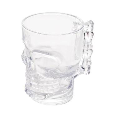 Imagem de Caneca Para Chopp E Cerveja De Vidro Lyor Caveira Rock Style 510ml Tra