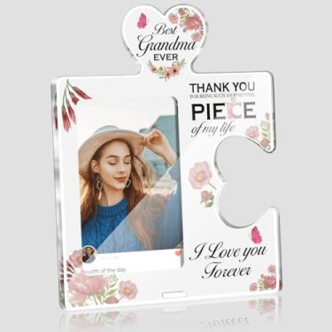 Imagem de Porta-retrato para avós de netos, 10 x 15 cm, porta-retratos para avós, presentes de agradecimento para avó, aniversário, Natal, Ação de Graças