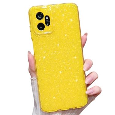 Imagem de MINSCOSE Capa para Moto G Power 2023, linda super vibrante neon brilhante brilhante capa fina à prova de choque para câmera para mulheres e meninas para Motorola Moto G Power 2023-Amarelo