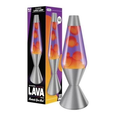 Imagem de Lava The Original Lamp - Grande 1,474 g 41,4 cm - Crepúsculo Vívido - Lâmpada de Movimento Líquido Clássico - Líquido Laranja e Roxo - Item #5119 (Exclusivo da Amazon)