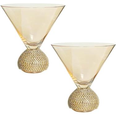 Imagem de Conjunto De 2 Tigelas De Sorvete De Vidro De Luxo, Copos De Sobremesa De Vidro Com Strass, Tigelas De Sorvete Sundae Transparentes, Tigelas De Vidro Com Pés, Copos De Sobremesa Com Base De, A