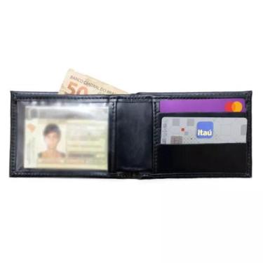Imagem de Carteira Clássica em Couro com Porta Cartões e Documento - Bertoni, Pu