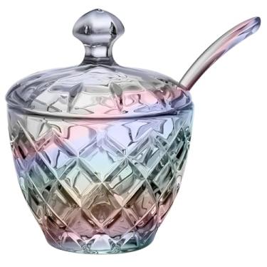 Imagem de Açucareiro Encanto em Vidro com Tampa e Colher em Acrílico Furta Cor 200ml