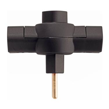 Imagem de Plugue T Preto 2P de 10 Ampères e 250 Volts - 57400/172 - TRAMONTINA