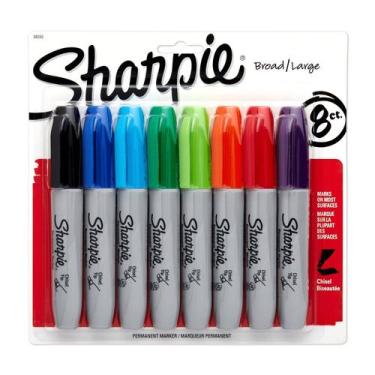 Imagem de Marker Sharpie Flip Chart Chisel Tip, cores variadas, 8x2
