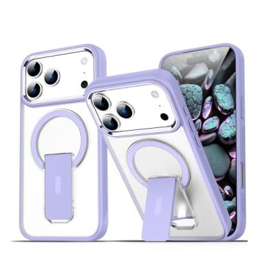 Imagem de LYJSMGZ Capa magnética para Iphone17pro Max/17/17Pro/17Air, evita impressões digitais ocultas com suporte para câmera, proteção surround à prova de choque, roxo, 17Air