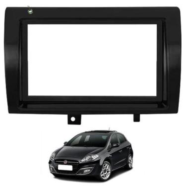 Imagem de Moldura Black Piano Fiat Bravo 7 Pol 2 Din 2012 13 14 15 16 - Ludovico