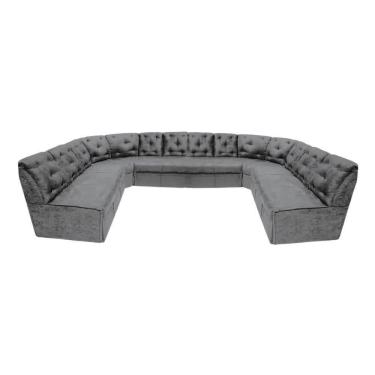 Imagem de Sofá De Canto 12 Lugares Espuma D33 Confortável Cor:cinza