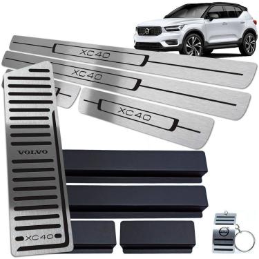 Imagem de Descanso de Pé + Soleiras Inox Preto Volvo XC40 2018 A 2020