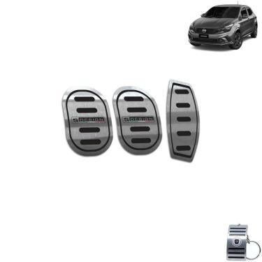 Imagem de Pedaleira Manual Em Aço Inox Preto Fiat Argo S-Design