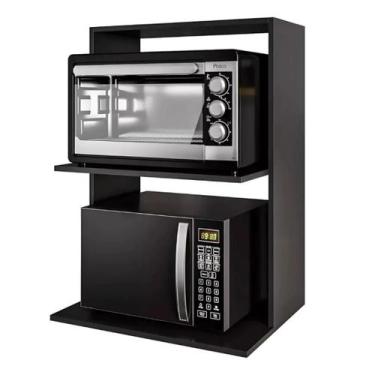 Imagem de Suporte de Parede para Microondas e Forno em MDF Reforçado Ideal para 