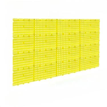 Imagem de Painel de Ferramentas Perfurado Modular 118x69 + 72 Ganchos Pegboard Organizador Oficina Parede(Amarelo)