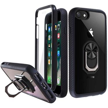 Imagem de Capa protetora de tela para iPhone SE2020 com suporte de corpo inteiro embutido - suporte - 4,5 m Capa protetora testada em quedas para iPhone 8/iPhone 7 (ip7/8/SE)