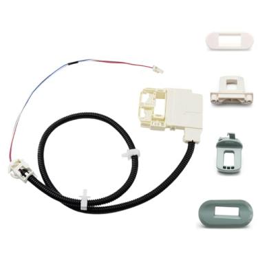 Imagem de WH08X32697 Conjunto de interruptor de trava de tampa de arruela para GE Hotpoint, substituição para WH01X2411 WH01X26114 WH01X27954 WH08X37938 WH08X31222 WH08X31577 WH02X24399 PDF. 00087 323