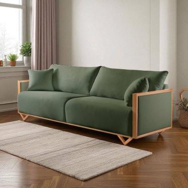Imagem de Sofá Fixo 2 Lugares Luxo 170cm Lara Verde
